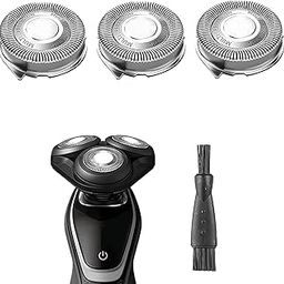 SH50/52 Replacement Heads for Philips Norelco Series 5000 Electric Shaver, Replacement Blades Head Fit for Phillips Series 5000 (S5xxx), AquaTouch (S5xxx), PowerTouch (PT8xx, PT7xx), 3-Pack with Brush-picture-9