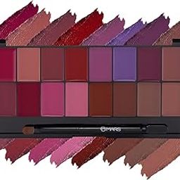MARS Infinity Lip Palette | Demi Matte | 16 Colors to Infinte Lipstick Colors | Free Spatula cum Applicator (36.0 gm) (02-Multicolor)-37