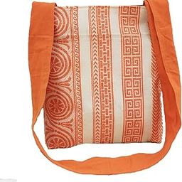 Cotton W-Ikat Printed Shoulder Bag (Black, Pack of 1 Piece, 30x45 cm or 12x18 Inches) for Girl, Boy, Men and Women-image-99