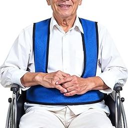 HarneX100 Wheelchair Safety Seat Belt | Double Coated & Breathable Mesh Fabric | Proper Protection & Safety | For Wheelchair Patients, Blue-image-52