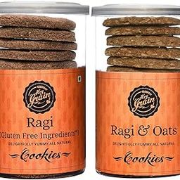 Hey Grain Cookies Combo-10 (Ragi Gluten Free & Ragi & Oats Cookies)-image-24