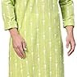 Mens Kurta | Specially Crafted and Designed for The Eid Festival Men's Light Green Kurta Mandarin Collar Long Sleeves-image-28