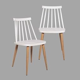 My Art Design - Set of 2 Iconic, Modern, Designer Chair for Home, Cafe, Hotel & Office (White)-5