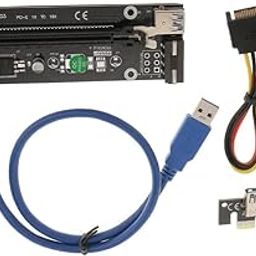 UniQMart USB3.0 PCI-E Express 1x to16x Extender Riser Board Card Adapter Power Cable-19