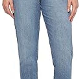 Blue Solid Tapered Fit Mom Jeans-image-4