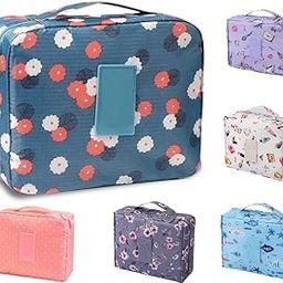 SKAIV Foldable Waterproof Travel Cosmetic Make up Toiletry Bag for Women and Girls (Assorted Color & Design)-image-8