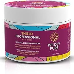 Wildly Pure Professional Natural Keratin Hair Spa Mask| With Plant Keratin & Hyaluronic Acid| 7 days of Deep Conditioning | 8 Weeks of Color Protection|33% Reduction in hair Loss | 200ML(Shield)-81