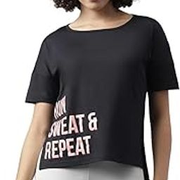 mkh WOMEN BLACK DRI-FIT RELAXED FIT T-SHIRT-picture-26