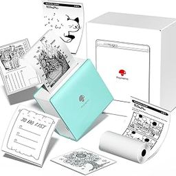 Phomemo M02 Mini Portable Handheld Wireless Printer - Compatible With iOS & Android, Thermal Sticker for Work List, Study Note, Journal, Kitchen Classification - Ice Cream Green-22