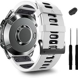 ZPJPPLX Compatible with Garmin Fenix 6/Fenix 6 Pro Silicone Wrist Strap,22mm Quickfit Watch Band for Garmin Fenix 7/Fenix 5 Plus/Fenix 5/Forerunner 955/945/935/Epix/Descent G1/Approach S60/Quatix5-4