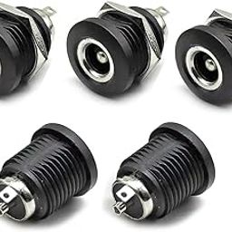 CentIoT - DC Power Jack Male Socket - Panel Mount Plastic (5.5 x 2.5mm, 24V 10A 5Pcs)-picture-3