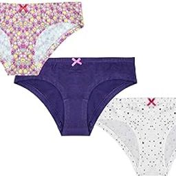 Womens Medium Coverage Cotton Mid Waist Bikini Panties (Pack of 3)-image-62