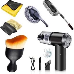 6 PCS - 3in1 Car Vacuum Microfiber Duster Kit|Interior & Exterior Cleaning Detailing Tool|Scratch & Lint Free, Pollen Removing|Car Extendable Long Car Duster (Multi)-19