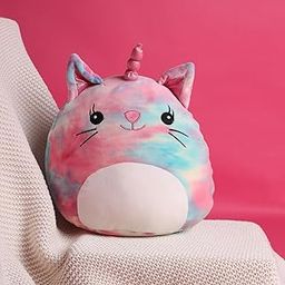 Mirada Cute Tie Dye Pink Supersoft Cat Cushion/Pillow Soft Toy for Girls/Kids | Stuffed Plush Animal | - 30cm-0