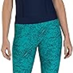 Womens Boom Splice Printed Swim Capri - Jade & Navy-image-6