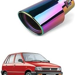 Stylish Car Show Exhaust Tube in Stainless Steel Colour Tube-Silencer Muffler Tip Pipe for Maruti 800-image-62