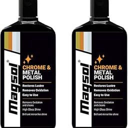 Magsol Chrome & Metal Polish | Chrome, Copper, Brass, Bronze, Gold, Nickel and Stainless Steel | All Metal Cleaner, Polisher and Protectant | Removes Oxidation and Discoloration 50gm - Pack of 2-picture-11