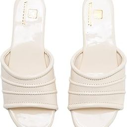 Women's Glossy Pumps with Spherical Heel - Cream Size --image-33