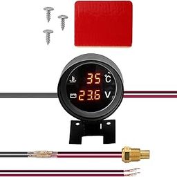 Club Bollywood®Car Truck Water Temp Voltage Meter Durable 2 in 1 Replacement Premium 14Mm Water Temp Plug|Automotive Tools & Supplies|Other Auto Tools & Supplies|1Set Car Truck Water Temp Voltmeter-image-2