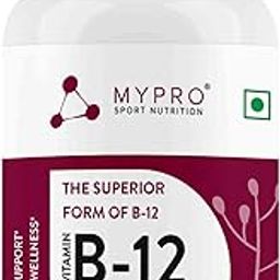Mypro Sport Nutrition Vitamin B12 Veg Capsules Methylcobalamin 1000 mcg - Normal Energy Production and Metabolism, Immune System Support -Brain and Nervous support -100 Veg Capsules For Men & Women-image-29