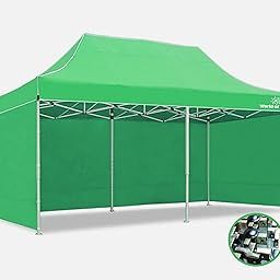 World of Wish® 20x10 ft/3x6 mtr (Heavy Duty,50 kg) Pop Up Gazebo Canopy Tent with 3 Side Cover, Waterproof & UV Protection Outdoor Gazebo Tent, Heavy Duty Gazebo Tent (Green)-image-49