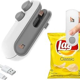 BRZONE Mini Sealer for Plastic Bags, Portable Rechargeable Sealing Machine with Magnetic Cutter, Ideal for Snacks, Chips, and Food Storage-image-68