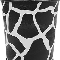 Luxshiny Round Garbage Can with Lid Office Waste Trash Can Waste Bin Bathroom Small Waste Paper Bucket for Home(Cow Print)-24