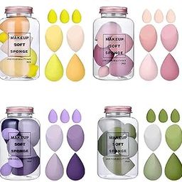 My Colors Makeup Sponge Set Beauty Blender with Egg Case, Soft Sponge For Liquid Foundation, Creams, and Powders，Latex Free Wet and Dry Makeup, 4 Big + 3 Mini -7 Pcs set-image-19