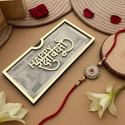 KESI ORNAMENTS Raksha Bandhan Shagun Lifafa | Golden Money Envelope for ₹500 Note | Rakhi Gift Envelope for Brother Sister | Happy Rakshabandhan Cash Gift Box | Stylish Shagun Cover-image-99