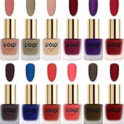 Volo Velvet Dull Matte Bold Colors Nail Polish Combo in Wholesale Rate(Light Peach, Sand Nude, Nude, Carrot Red, Metallic Dark Purple, Dark Coffee 96 ml) Pack of 12-image-38