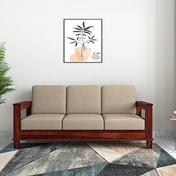 Amazon Brand - Solimo Solid Sheesham Wood Houlton 3 Seater Sofa Wooden Sofa Furniture for Living Room Home (Honey Finish)-image-87