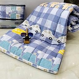 KRRS@- Cotton Fabric Microfiber Reversible Kids Cartoon kidzee AC Comforter/Blanket for Winter/Quilt/Duvets for Single Bed Size(60X90 inch). (Blanket-4)-30