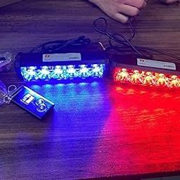 ETH Federal Signal 12v 6 Led car Blinker Light Red/Blue/White(d2)-24