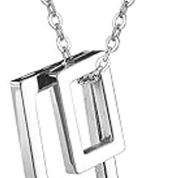 Pendant for Men and Boys Fashion Silver Pendants For Men | Geometric Square Shaped Pendant Necklace | Stainless Steel Hip Hop Pendant Chain for Men| Birthday Gift for Men & Boys-picture-55