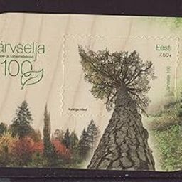 Estonia 2021 100th Anniv Jarveselja Forest Protection Unique Unusual Wooden Miniature Sheet Stampbazar-image-13
