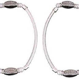 Designer Silver Colour Payal for Women, Set of 2-image-40