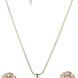 Dil‑Ae‑Dazzle Womens Necklace Set Sparkling Cubic Zirconia Bridal Jewellery-image-37