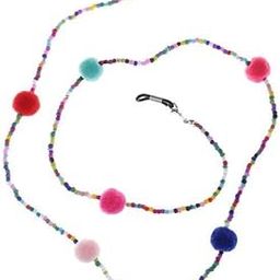 5xAnti Slip Colorful Beads Plush Ball Eyeglass Holder Chain Necklace Lady Girl-image-23
