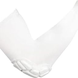 LYLA Elbow Support Compression Honeycomb Pad Brace Joint Arm Sleeve Sport White L-image-40