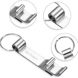 Sai Traders (1 Piece) Metal Bottle Opener Split Key Ring Chain Keychain Bulk Aluminum Pocket Claw Bar Soda Beverage Beer Bottle Opener Personalized Wedding Party Favors Openers-image-38