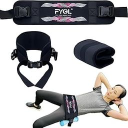 FYGL Hip-Thrust-Belt, Foldable Hip-Thrust-Band for Dumbbells, Kettlebells, or Plates, Hold Up to 300 lbs Weights with Slip-Resistant Padding for the Gym and Home Workouts, Pink & White, Hip Thrust-picture-18