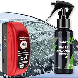 VANITYA Oil Film Cleaning Brush & Car Windshield Glass Cleaner Spray | Anti-Fog Spray for Car Windows | Streak-Free Glass Cleaner for Interior & Exterior | Auto Glass Oil Remover Tool Kit-image-85