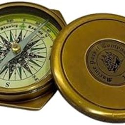 Antique Brass Compass, Maritime Design, 7.6 cm, Titanic History-Themed Pocket Compass 1885-image-28