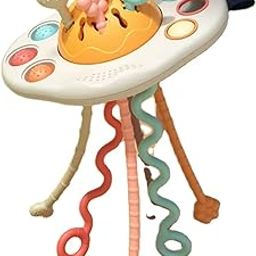 Cable World Pull String Toy - Montessori Toys for 1 Year Old Boy, Toddler Fidget Sensory Airplane Travel Toys for Toddlers 1-3 - Toddler Stocking Stuffers One Year Old Boy Birthday Gift-97