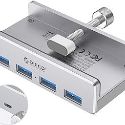 ORICO USB3.0 HUB with Extra Power Supply Port 4 Ports Clip-Type USB HUB Splitter Station for Laptop/Computer Desk-Upgraded Version-image-27