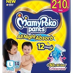 MamyPoko Pants All Night Absorb Baby Diapers, Large (L), 14 Count 9-14 kg-image-73