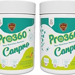 Pro360 Canpro Nutrition Supplement Protein Powder for Chemo/Radiation Therapy Induced Weight Loss – Enriched with Bauhinia Variegata, Aegle Marmelos extracts - Orange Flavor – 400+400 g (Pack of 2)-3