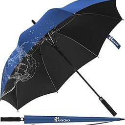 60inch Big Umbrella for man, Auto Open Golf Rain Umbrella with cover, Windproof, Waterproof and UV Protection Umbrella Big Size for 2-3 Men, Women and Family (Black)-picture-47