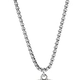Alpha Anti Tarnish Stainless Steel Mood Charm Locket Neck Chain for Men | Stylish Pendant Necklace | Jewellery Accessories for Boys | Minimal Jewelry | Gifts for Boyfriend & Husband-image-5