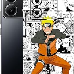 AtOdds - Compatible for Poco X6 (5G) - Mobile Back Skin Sticker - Lamination - Back Screen Guard Protector Film Wrap (Coverage - Back+Camera+Sides) (Design - Naruto Graffiti)-image-75